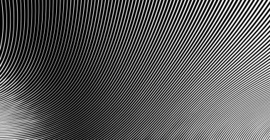 Background of abstract black and white wavy lines.