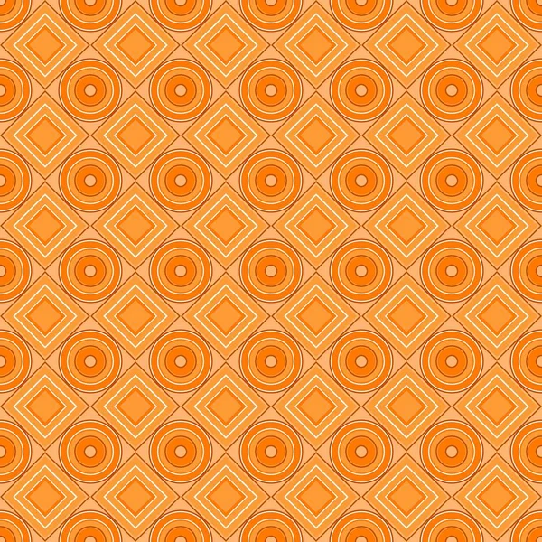 Vektor nahtlose Muster. gelb, orange, warm, rautenförmig, quadratisch, Kreis, Textilien. moderne stilvolle Textur. Wiederholung geometrischer Figuren. Abstrakter Hintergrund — Stockvektor