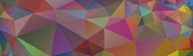 Üçgenler, Web için başlık çok renkli afiş arka plan