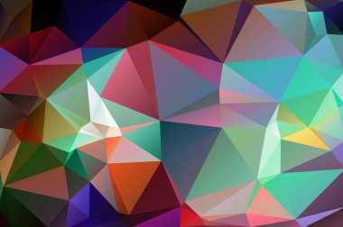 Üçgenler çok renkli gökkuşağı soyut arka plan, gökkuşağı tüm renkler