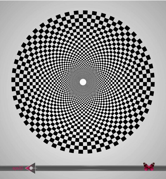 Векторный черно-белый спиральный квадрат, прямоугольный вихрь Абстрактная круглая оптическая иллюзия. Абстрактный геометрический фон
.
