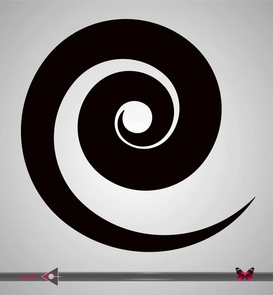 Hypnotiska objekt spiral bakgrund. Vektor illustration. Abstrakt rotation. — Stock vektor