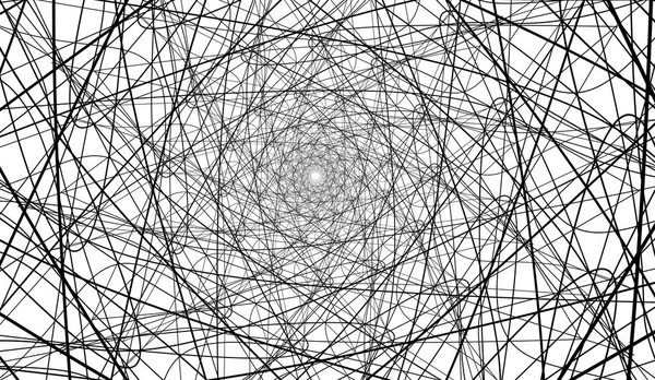 Hintergrund der Linien sind spiralförmig verdreht. schwarze Linien auf weißem Hintergrund. — Stockvektor