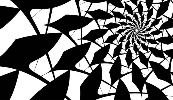 Spiral objekt på en vit bakgrund. Pilar, strålar, rotation — Stock vektor