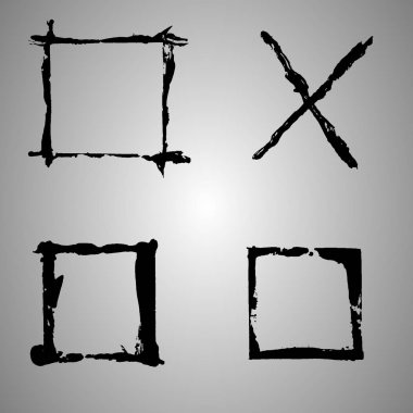 Kare seti. Homurdanan kareler, yırtık hatlar..