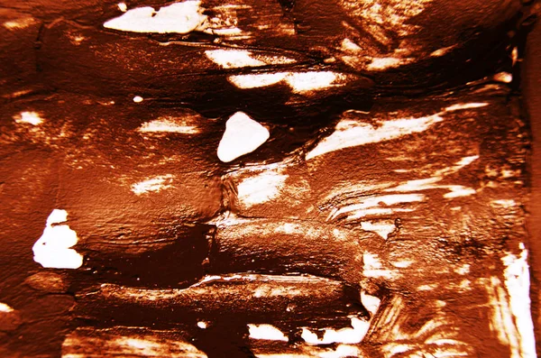 Brown, chocolate, copper background. Smears of oil paint on white background. Grunge texture, fresh paint. Bright design element. Abstract hand painted