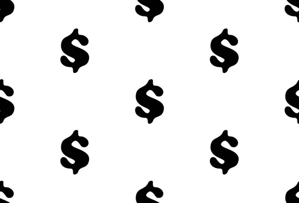 Diagramme vectoriel continu du symbole dollar. Banque, finances, crédit. Fond continu — Image vectorielle