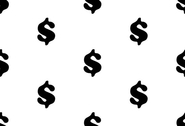 Seamless vector pattern of dollar symbol. Bank, finance, credit. Seamless background