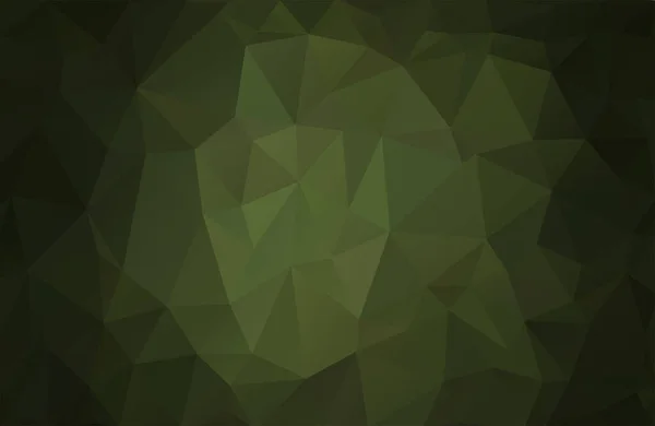 Resumen Vector Militar Camuflaje verde oscuro, sucio Fondo hecho de triángulos geométricos Formas — Vector de stock