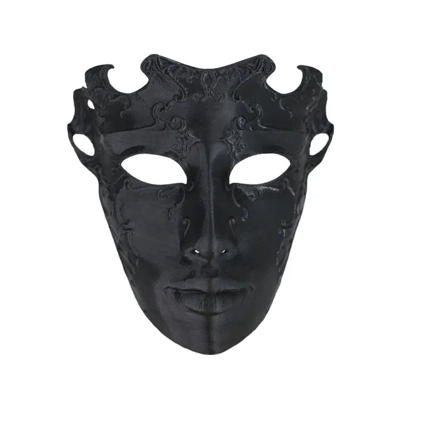 Beyaz üzerine siyah renklerde kız için güzel karnaval maskesi