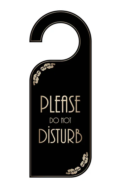 Please Disturb Hotel Door Hanger — Stock Vector