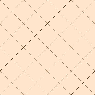 Noktalı çizgi kusursuz desen. Geometrik çizgili vektör çizimi. Tekrar eden geometrik şekiller, çapraz, köşegen noktalı çizgiler. Kusursuz kumaş dokusu. Minimalizm vuruş arkaplanı.