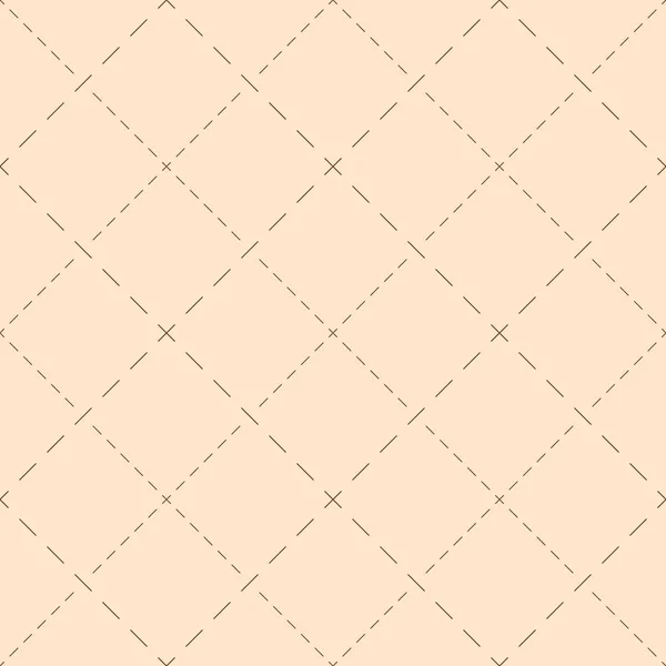 点線のシームレスなパターン 幾何学的な縞模様のベクターイラスト 幾何学的な形状 クロス 斜めの点線を繰り返します シームレスな生地の質感 ミニマルストロークの背景 — ストックベクタ