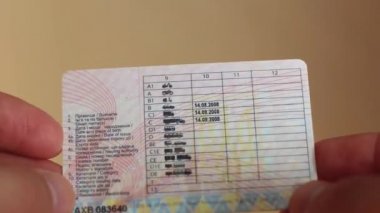 El ehliyet tutar. Lisans sürüş Kategoriler.