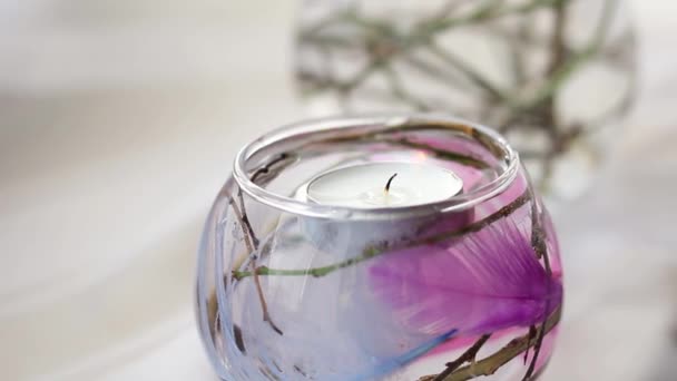Dekor dekoratif akvaryum vazo — Stok video