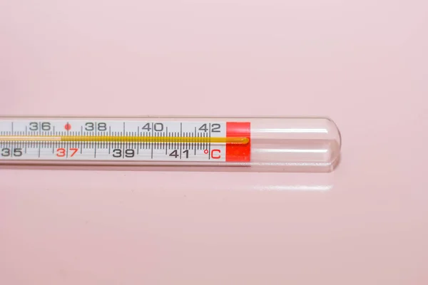 Thermometer as scene medical instrument measurements of the temperature body — Stock Photo, Image