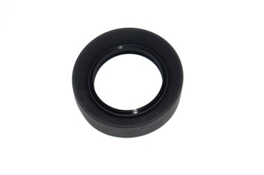 Beyaz bir arka plan üzerinde objektif kapağı. Metin için bir yer.