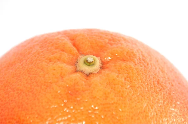 Zralého grapefruitu na bílém pozadí makrofotografie kopírovat prostor — Stock fotografie