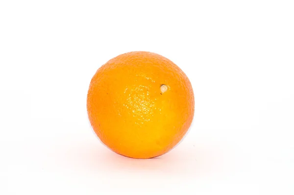 橙色在白色背景关闭侧视图 — 图库照片