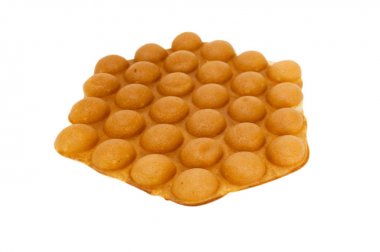 Hong Kong waffle beyaz arka planda izole