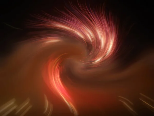 Mystical abstract background, blurred fiery red lines, feathers in motion — Stock Photo, Image