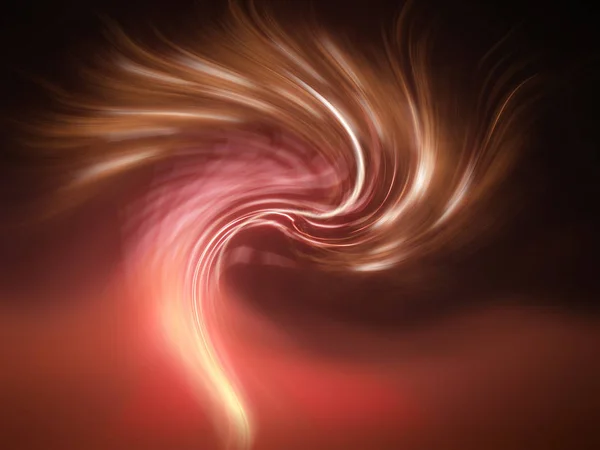 Fondo místico abstracto, líneas rojas ardientes borrosas, plumas en movimiento — Foto de Stock