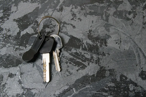 Keys Apartment House Intercom Key Light Wooden Background — Stock Photo, Image