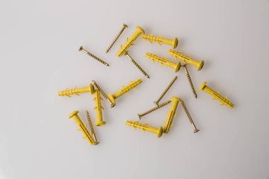 Beyaz arkaplanda bir sürü pencere, üst görünüm, desen.