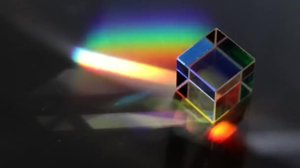 虹色の正方形の結晶 — ストック動画