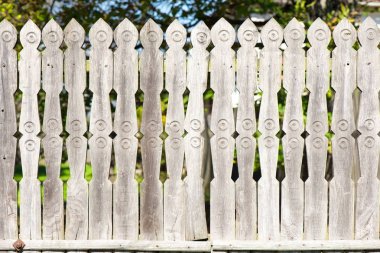 Eski ahşap çit açık, kavramsal resim oyma