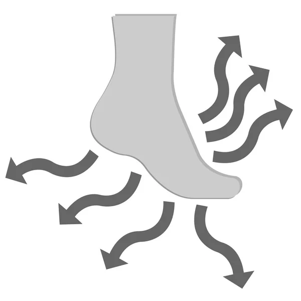 Nepromokavé Prodyšné Ponožky Koncepční Vektor — Stockový vektor