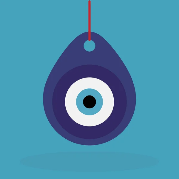 Turkse Boze Oog Amulet Hanger Conceptuele Vector — Stockvector