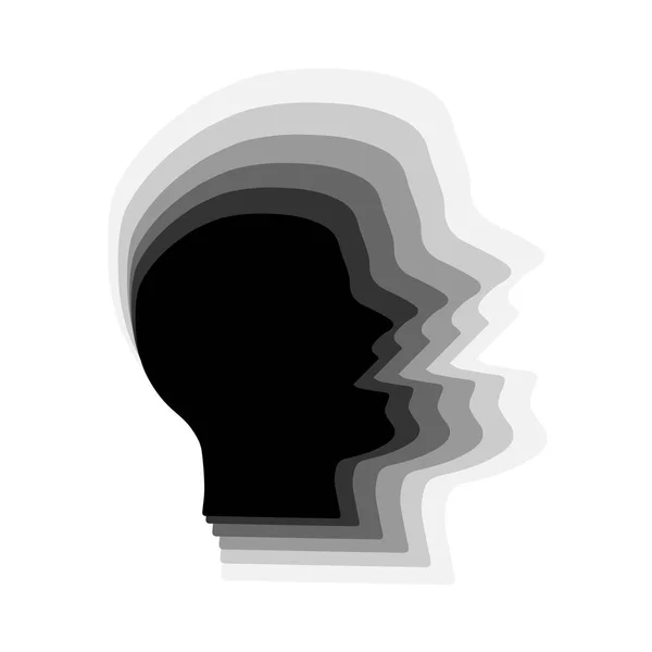 Silhouette Homme Parlant Vecteur — Image vectorielle