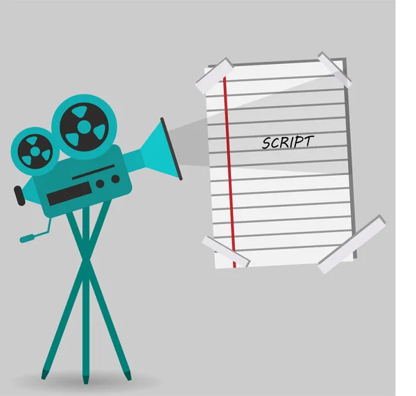 Vintage profesyonel kamera film ve bir kod sayfası için