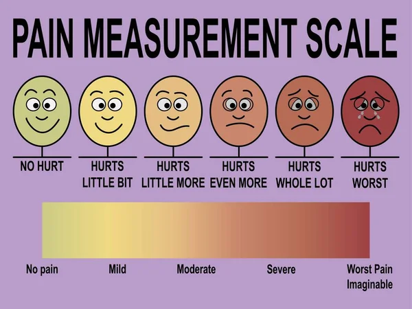 Pain Measurement Scale Conceptual Vector — Stock Vector