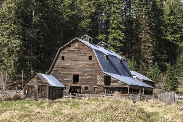 Une Ancienne Grange Rustique Dans Pays Près Coeur Alene Idaho — Photo