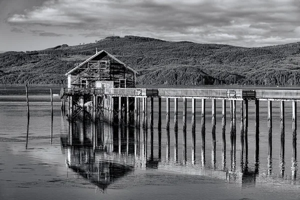 Historic Pier Shop Tillamook Bay Garibaldi Oregon — Stock Photo, Image