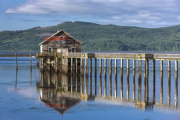 Historické Pier Obchod Tillamook Bay Garibaldi Oregon — Stock fotografie