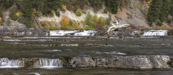 Ένα Πανόραμα Του Ποταμού Kootenai Κοντά Libby Μοντάνα — Φωτογραφία Αρχείου