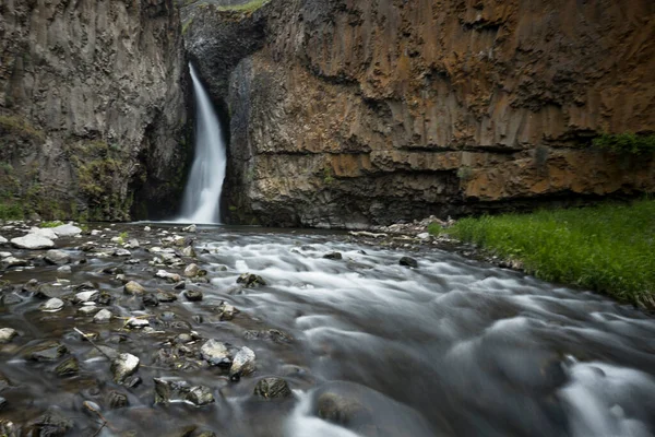 Den Vackra Hawk Creek Falls Nordväst Davenport Washington Nära Spokane — Stockfoto