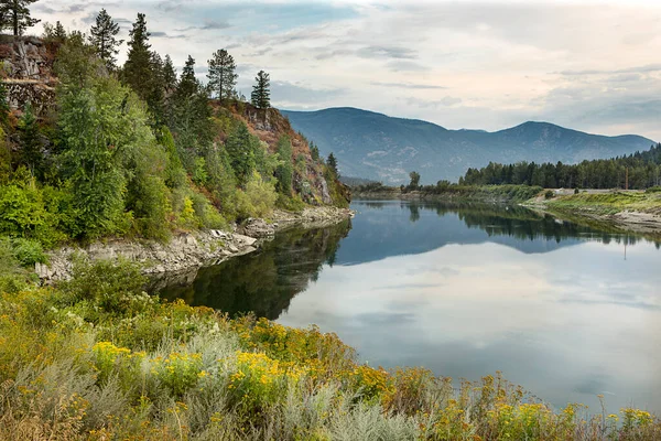 Kalme Kootenay Rivier Bij Bonners Ferry Idaho — Stockfoto