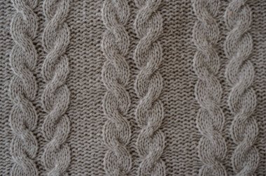 Gri örgü yün dokusu arkaplanı