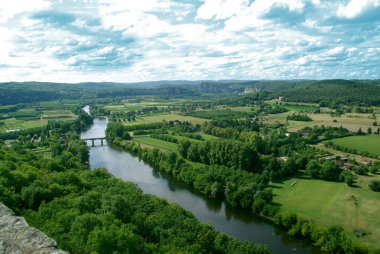 Vview tarihinde Fransız ünlü kale Amboise, Chateau d'Amboise Loire nehrinde. Ortaçağ anıt