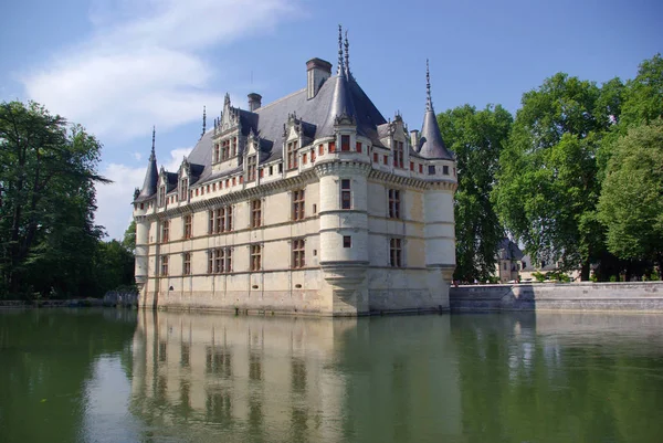 Vview French Famous Castle Amboise Chateau Amboise Loire River Средневековый — стоковое фото