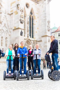 Segway gezi sahip turist