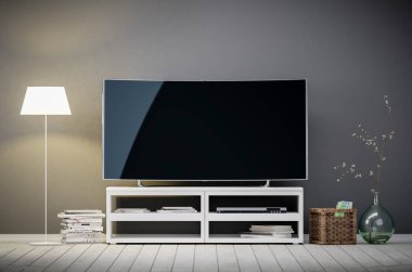 TV göstermek ile oturma odasında boş ekran