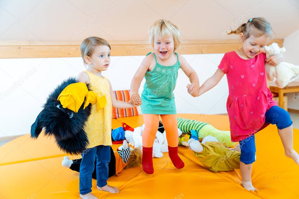 Children having fun in nursery school