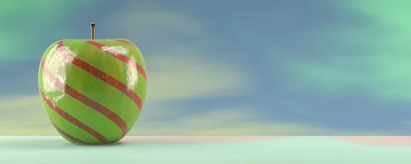 Illustration Konzeptfutter Obst Apfel — Stockfoto