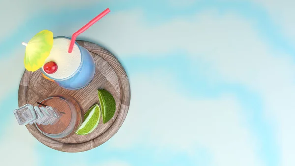 Illustration Erfrischendes Getränkekonzept Cocktail — Stockfoto