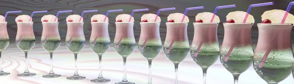 Illustrazione Concetto Bevanda Rinfrescante Cocktail — Foto Stock